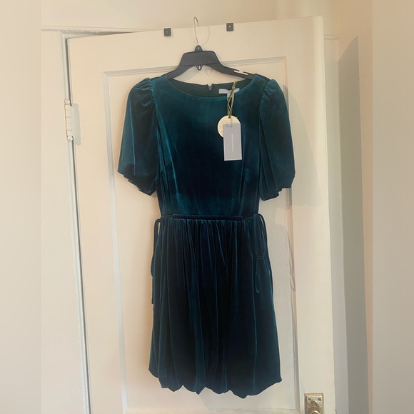 Nicola Bathie for Antonio Melani Velvet Bubble Mini Dress 8 - Picture 3 of 5